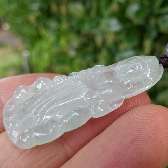 Certificated Natural Grade A Light Green Jadeite Jade Pendant - Picture 7 of 12